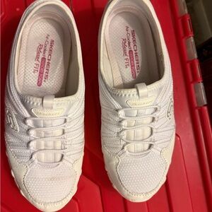 Skechers Women's White Slip-On Athletic Sneakers